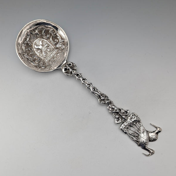 1904 年英國古董純銀大勺,帶有 Samuel Boyce 的浮雕裝飾